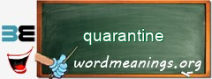 WordMeaning blackboard for quarantine